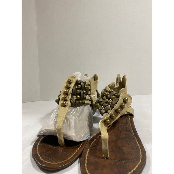 Yoki Olive beaded leather sandals size 9 NWOT - Picture 1 of 12